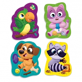 Piankowe puzzle - Zwierzęta domowe, 14 el.