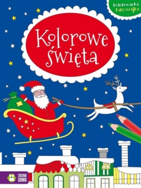 Kolorowe święta Kolorowanka harmonijka.