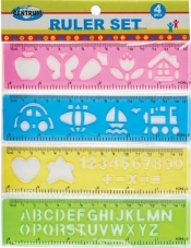 Linijka z szablonami 15cm 86622