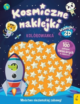 Kosmiczne naklejki Kolorowanka