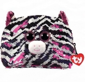 Fashion Sequins: duży cekinowy neseser ZOEY - zebra (95822)
