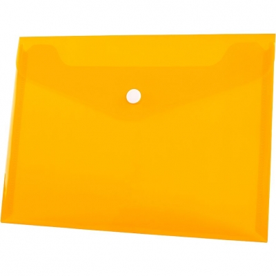 Teczka/koperta plastikowa na guzik Tetis A5 - pomarańczowa (BT610-P)