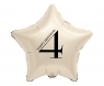 Balon foliowy Gwiazda kremowa cyfra 4 44cm