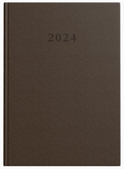 Kalendarz 2024 książkowy A4 Standard DTP brązowy