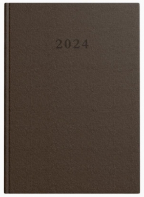 Kalendarz 2024 książkowy A4 Standard DTP brązowy