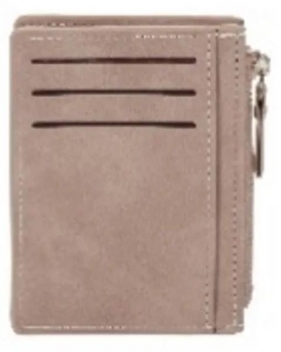 Portfel na karty z suwakiem szary