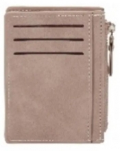 Portfel na karty z suwakiem szary