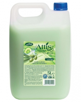 ATTIS, 5l, Natural mydło w płynie, OLIWKA I OGÓREK.