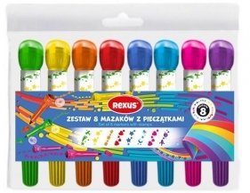 Mazaki z pieczątkami 8szt