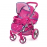 Wózek dla lalek Malibu Duo Birdie Pink (D-86022)