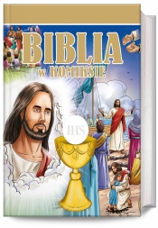 Biblia w komiksie (w obwolucie pierwszokomunijnej) - Janice Emmerson, Laura Bigaj