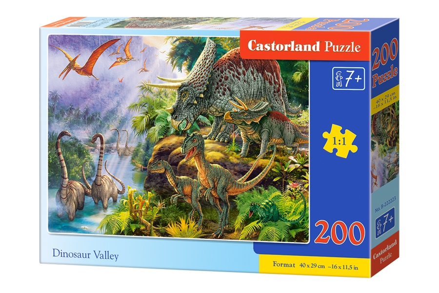 Puzzle Castorland 200 elementów - Dinosaur Valley (B-222223)