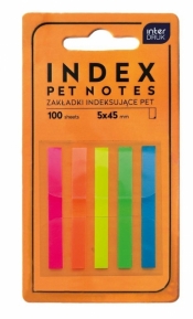 Zakładki indeksujące paski 5x45mm Pet neon