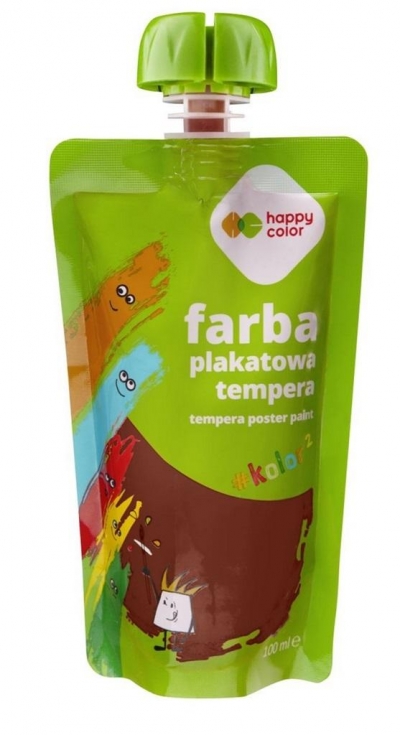 Farba tempera 100ml brązowa HAPPY COLOR