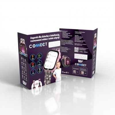 <img src='https://webimage.pl/pics/223/7/d5906800867223.jpg' style='height:440px' /> Smartwatch dla dziecka KiDiZ Connect różowy