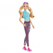 Barbie Fashionistas: Lalka - Top Malibu i legginsy, blond kucyki (FBR37/GRB50)
