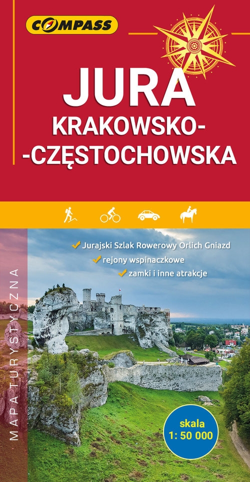 Mapa turystyczna Jura Krakowsko-Częstochowska 1:50 000