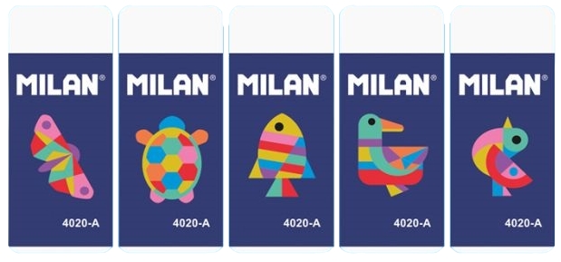 Milan, Gumka do mazania 4020A w kartonowej osłonce
