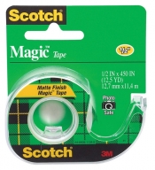 Taśma biurowa SCOTCH Magic (104), matowa, z dyspenserem 13mm, 11,4m