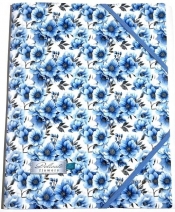 Teczka A4+ plastikowa z gumką Kwiatki