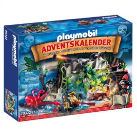 Playmobil Pirates: Kalendarz adwentowy "Poszukiwania skarbu w zatoce" (70322)