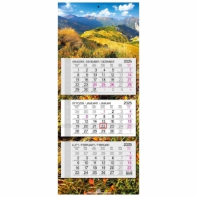 Kalendarz 2026 trójdzielny główka płaska Tatry