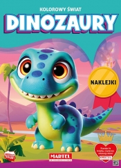 Kolorowanka Kolorowy świat Dinozaury z naklejkami - Katarzyna Salamon