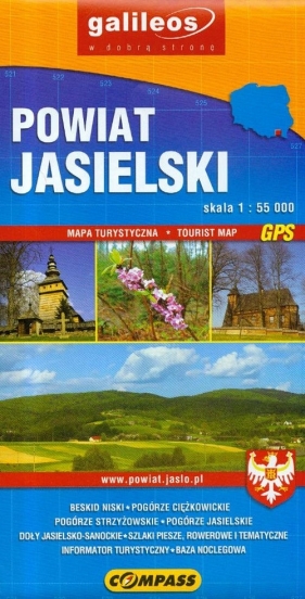 Powiat Jasielski mapa turystyczna - <br />