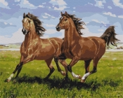 Obraz Paint it! Malowanie po numerach. Konie na łące (BS51966)