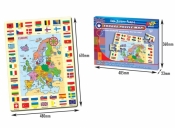 Puzzle piankowe. Mapa Europy 24 elementy