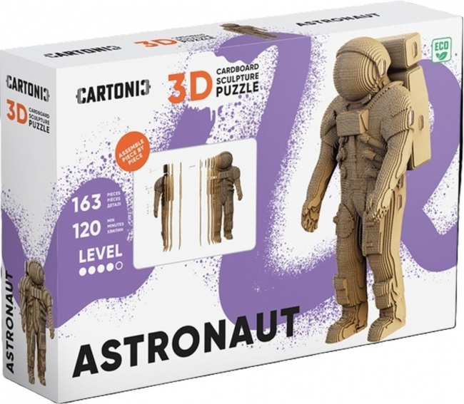 Puzzle 3D z kartonu Astronauta