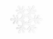 Śnieżynka biała dekoracja drewniana 2cm 24szt