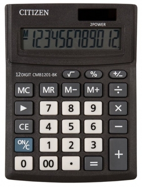 Kalkulator biurowy Citizen CMB1201-BK 12-cyfrowy - czarny (0000316)