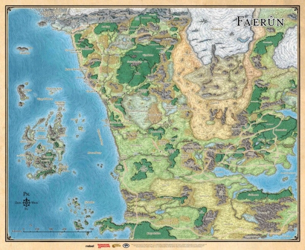 Dungeons & Dragons: Mapa Faerunu (49226)