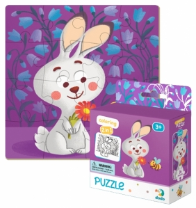 Puzzle 16: Zajączek + kolorowanka (DOP300121)