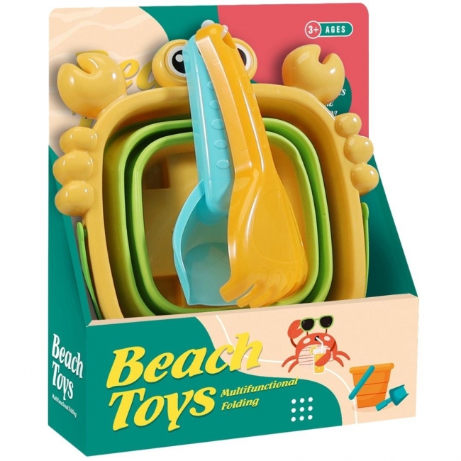 Zestaw do piasku składane wiaderko Krab