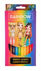 Astra, kredki Jumbo, Rainbow High, 10 kolorów