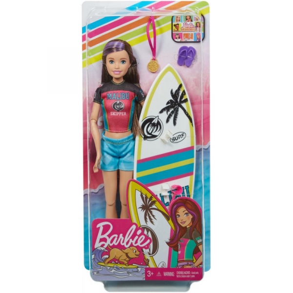 Barbie Dreamhouse Adventures - Lalka Sportowa Siostra Skipper Surferka (GHK34/GHK36)