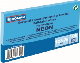 Notes samoprzylepny Donau Neon niebieski 100k 127 mm x 76 mm (7588011-10)