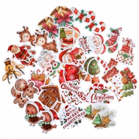 Naklejki winylowe Boże Narodzenie 4-6cm 46szt
