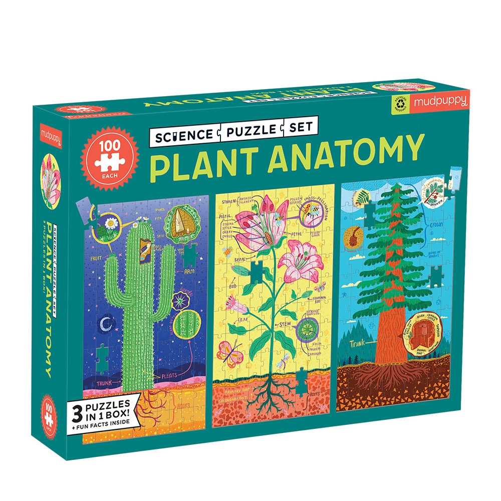 Mudpuppy, Puzzle edukacyjne 3w1 - Anatomia roślin, 300 el.
