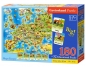 Puzzle Mapa Europy 180 + 32 Quiz