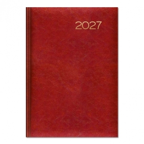 Kalendarz 2027 A5 dzienny czerwony SK2