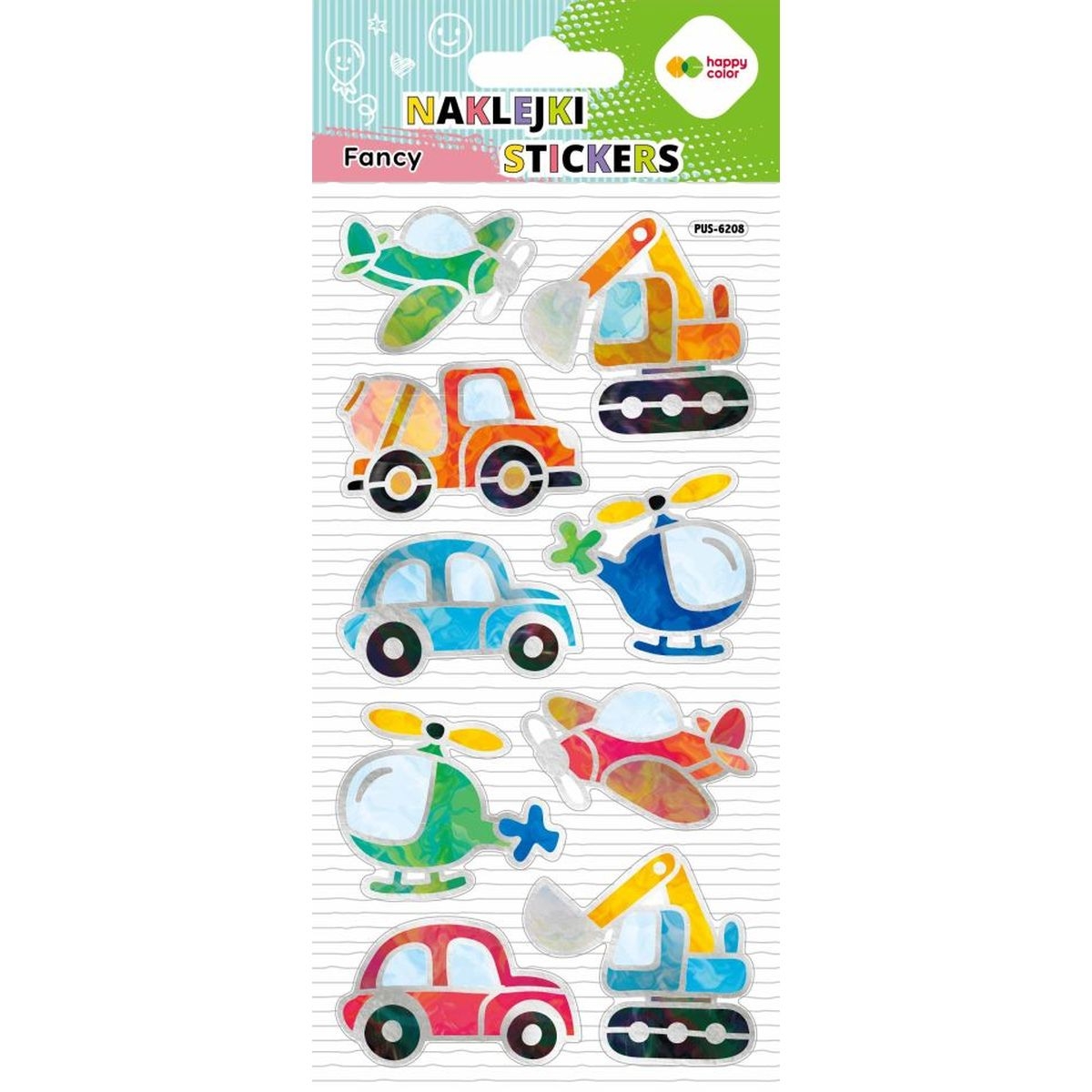 <img src='https://webimage.pl/pics/227/5/d5902979035227_1.jpg' style='height:440px' /> Naklejki 3D Fancy - Vehicles Fun, 90x210 mm, Happy Color