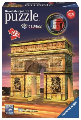 Puzzle 3D, 216: Łuk Triumfalny - Night Edition (125227)