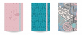 Notes A5 80 k. linia z gumką Disney fashion Minnie Mouse 1 szt. mix