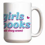 Kubek duży (440 ml) – Hot girls read books (niebieski)