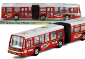 Autobus Przegubowy Friction Duży 41,5 cm Czerwony