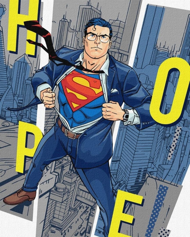 Malowanie po numerach - Superman: Nadzieja 40x50cm
