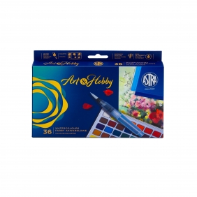 Zestaw farb akwarelowych - Astra Art&Hobby, 36 kol + pędzelek wodny + paletka